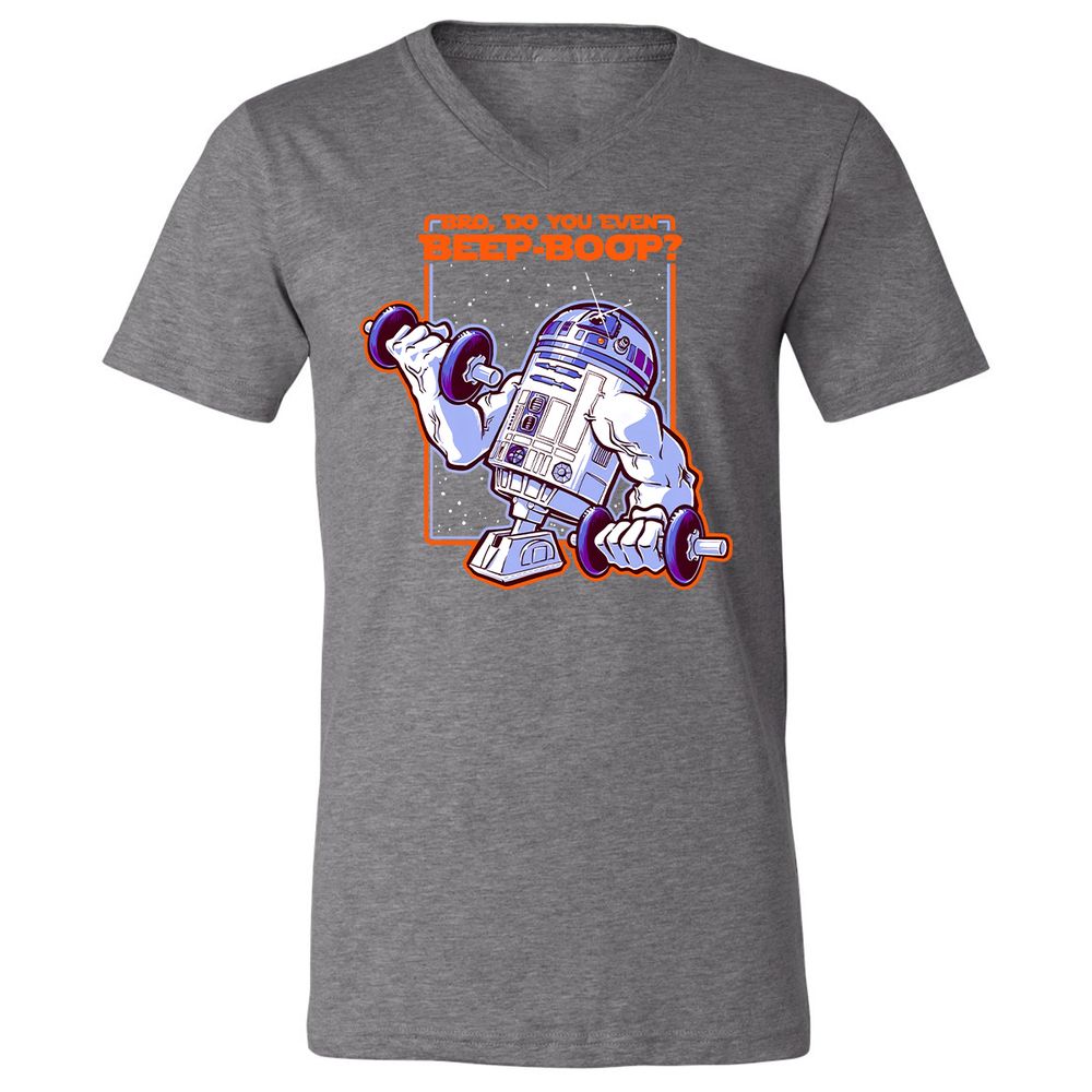 Unisex V-Neck T-Shirt - S72EU9YA - Deep Heather - 13