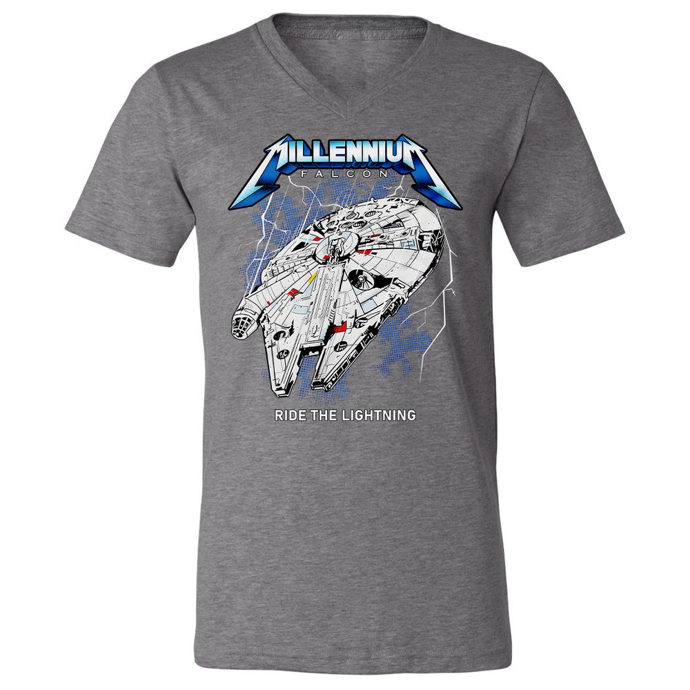 Unisex V-Neck T-Shirt - RGKHBNFY - Deep Heather - 13