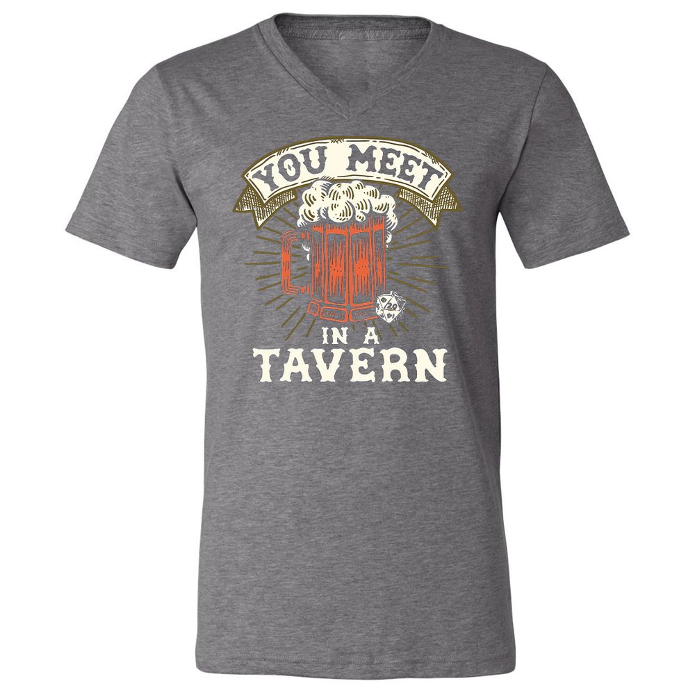 Unisex V-Neck T-Shirt - 8H1WBFBS - Deep Heather - 13