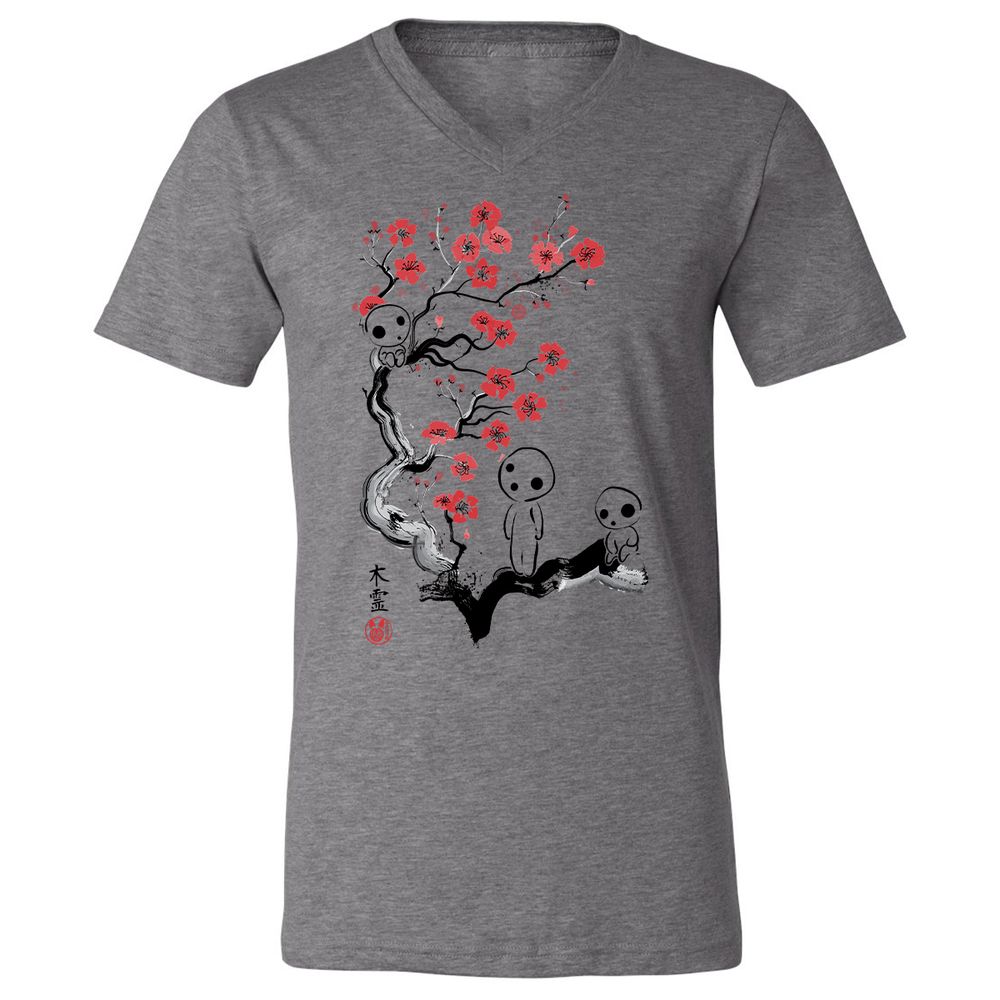 Unisex V-Neck T-Shirt - EQW956J3 - Deep Heather - 13