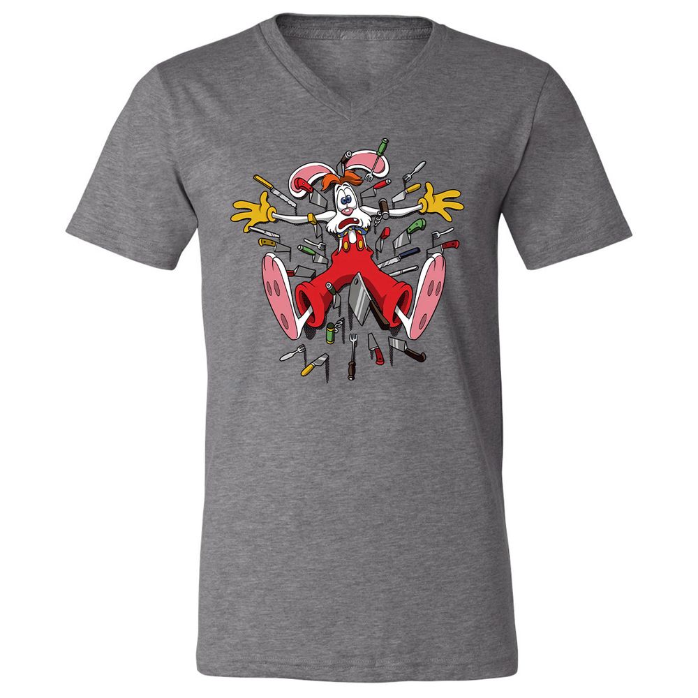 Unisex V-Neck T-Shirt - 5ZATVGA1 - Deep Heather - 13