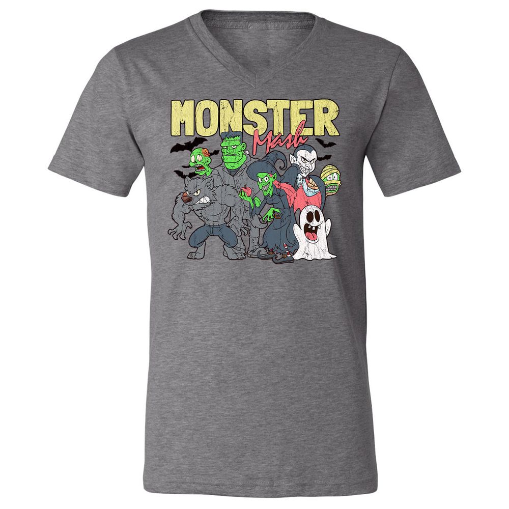 Unisex V-Neck T-Shirt - F5MWNDA2 - Deep Heather - 13