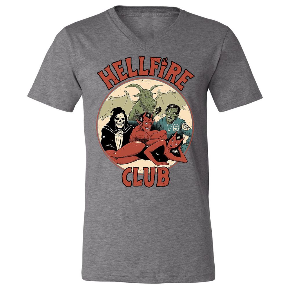 Unisex V-Neck T-Shirt - WQ2ADANK - Deep Heather - 13