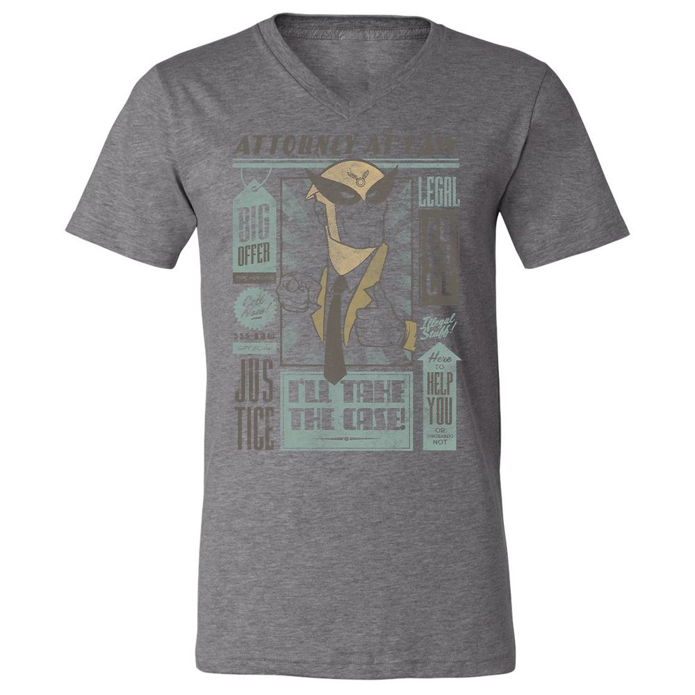 Unisex V-Neck T-Shirt - 7T4FBEZ7 - Deep Heather - 13