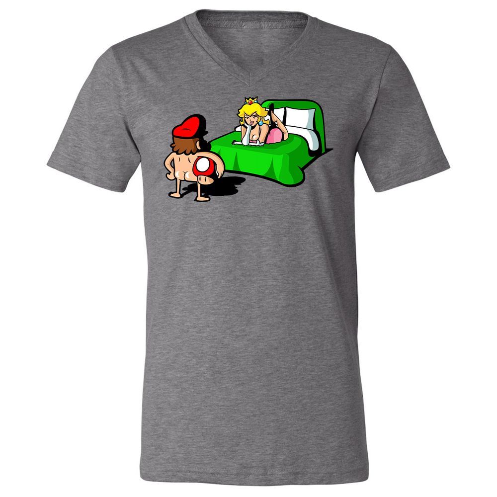 Unisex V-Neck T-Shirt - WMEXURGC - Deep Heather - 13