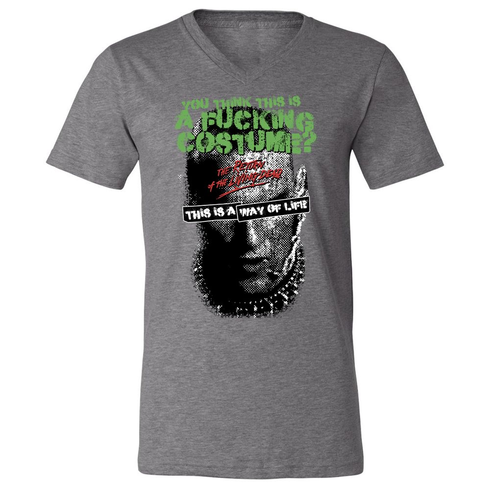 Unisex V-Neck T-Shirt - 11W3D3TT - Deep Heather - 13