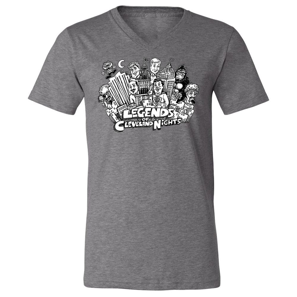 Unisex V-Neck T-Shirt - CF9N6H2R - Deep Heather - 13