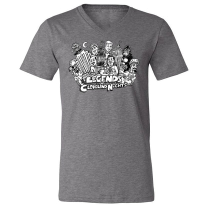 Unisex V-Neck T-Shirt - CF9N6H2R - Deep Heather - 13