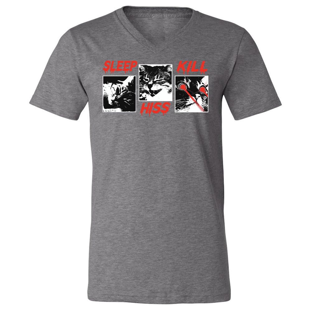 Unisex V-Neck T-Shirt - BXA9SEL9 - Deep Heather - 13