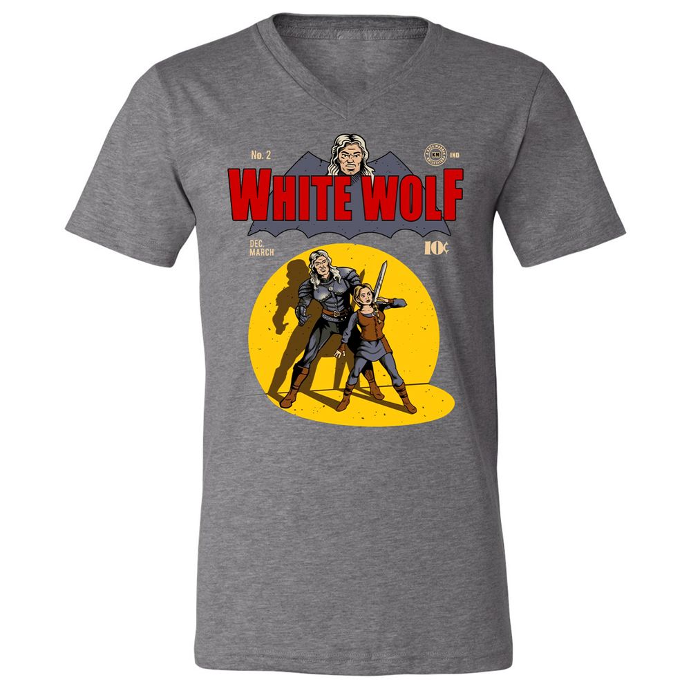 Unisex V-Neck T-Shirt - F1UYR8VV - Deep Heather - 13