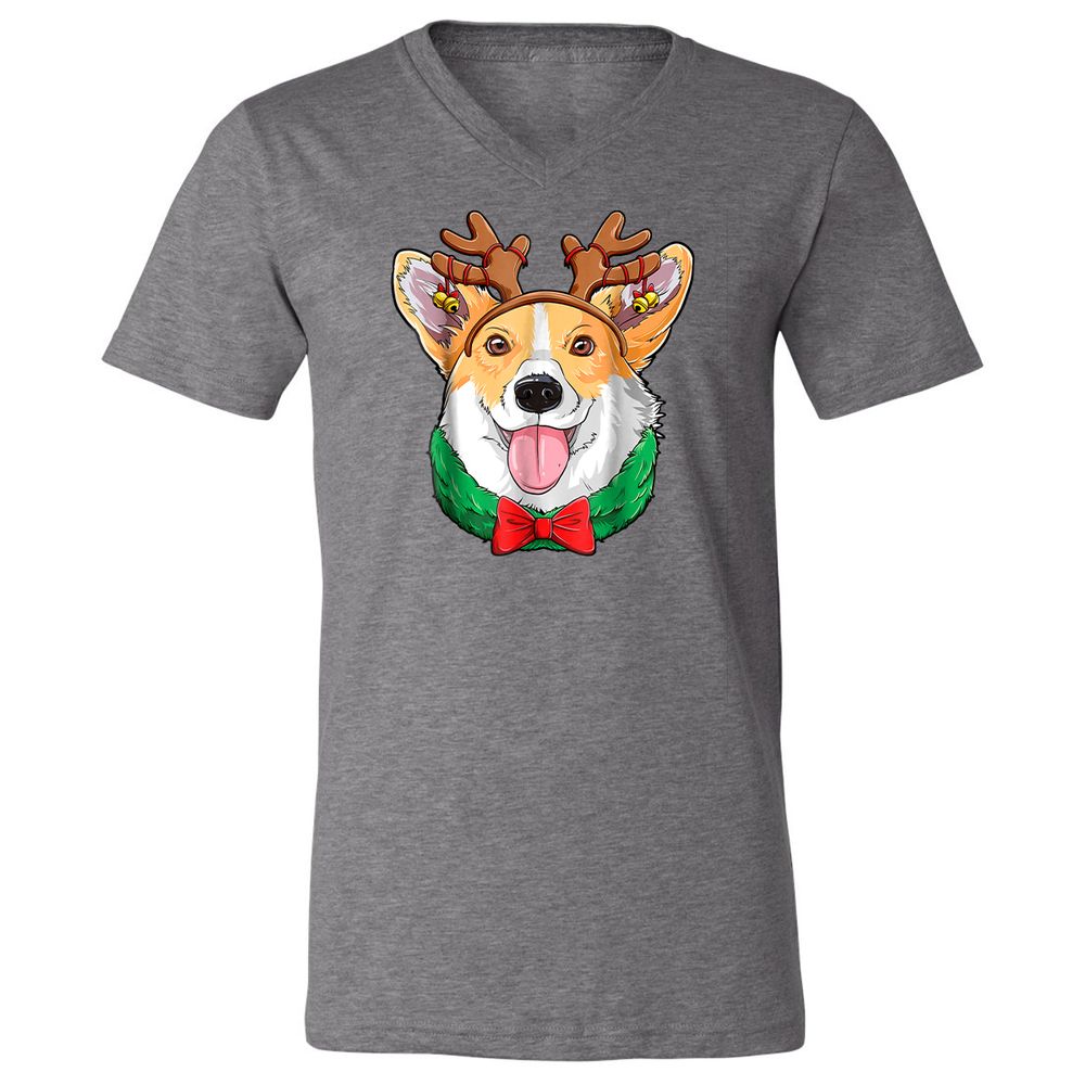 Unisex V-Neck T-Shirt - VR5BUG1S - Deep Heather - 13