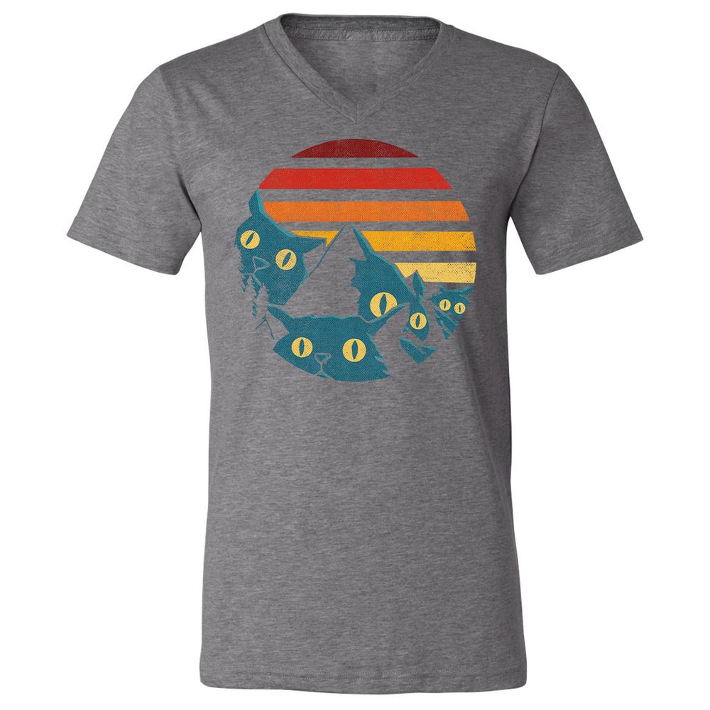 Unisex V-Neck T-Shirt - 599KYN6K - Deep Heather - 13