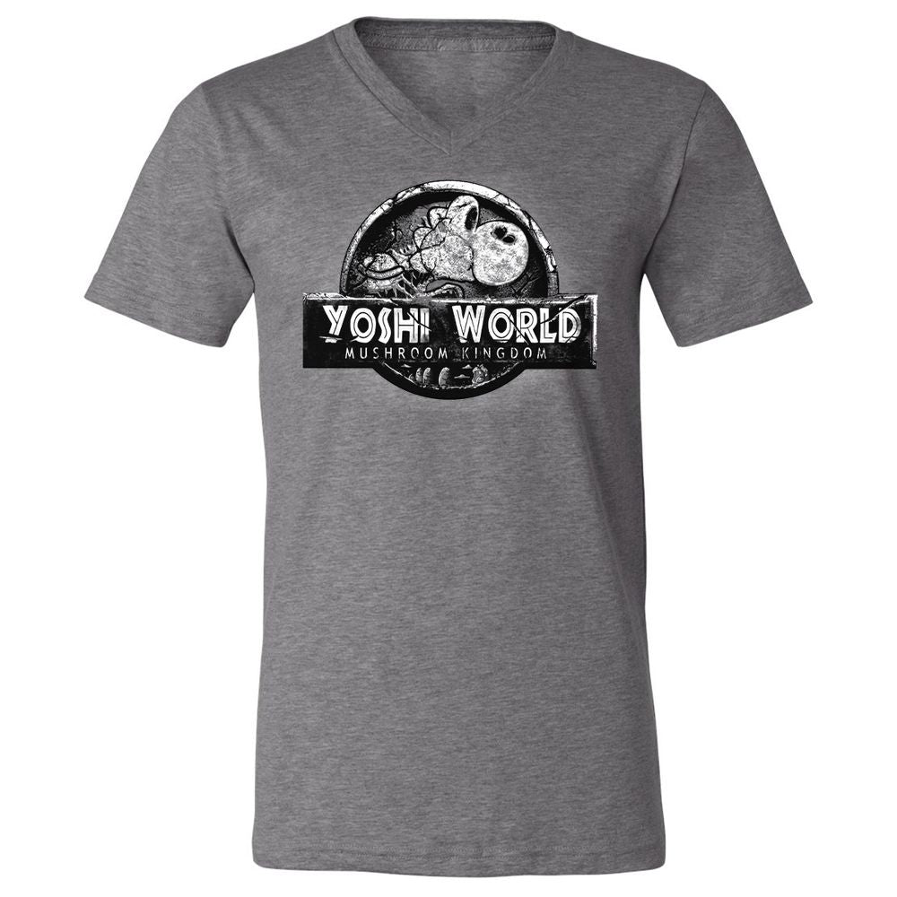 Unisex V-Neck T-Shirt - QVJU98MM - Deep Heather - 13