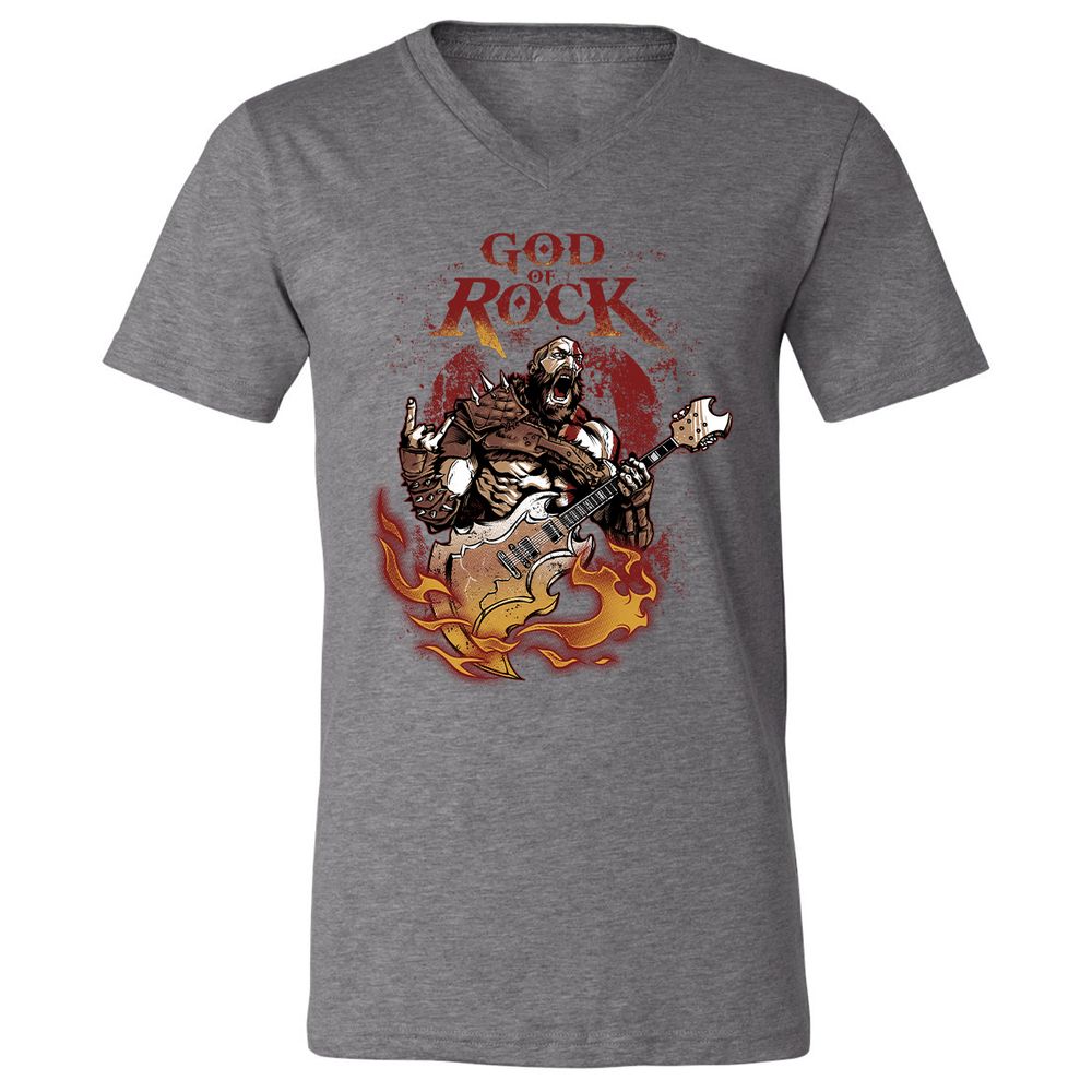 Unisex V-Neck T-Shirt - SBX6R4FP - Deep Heather - 13