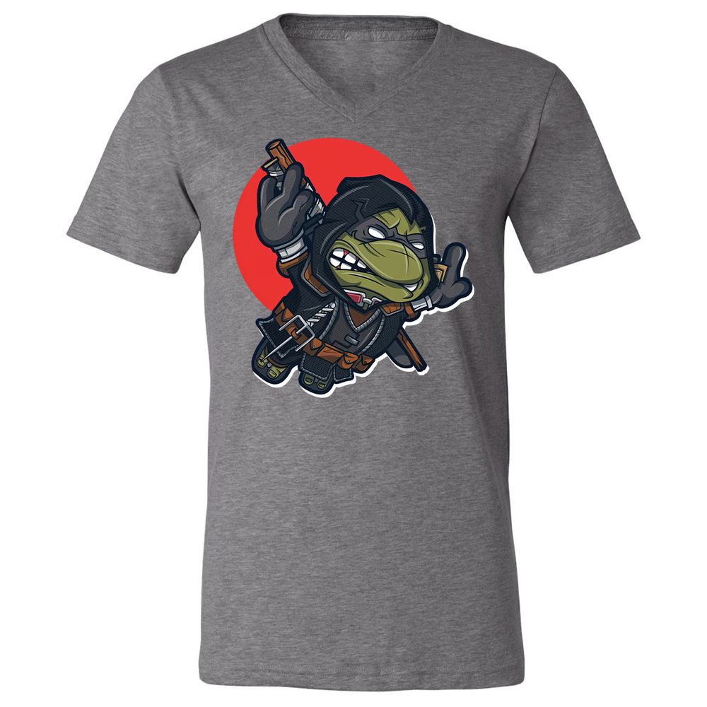 Unisex V-Neck T-Shirt - 4SNCLB1Z - Deep Heather - 13