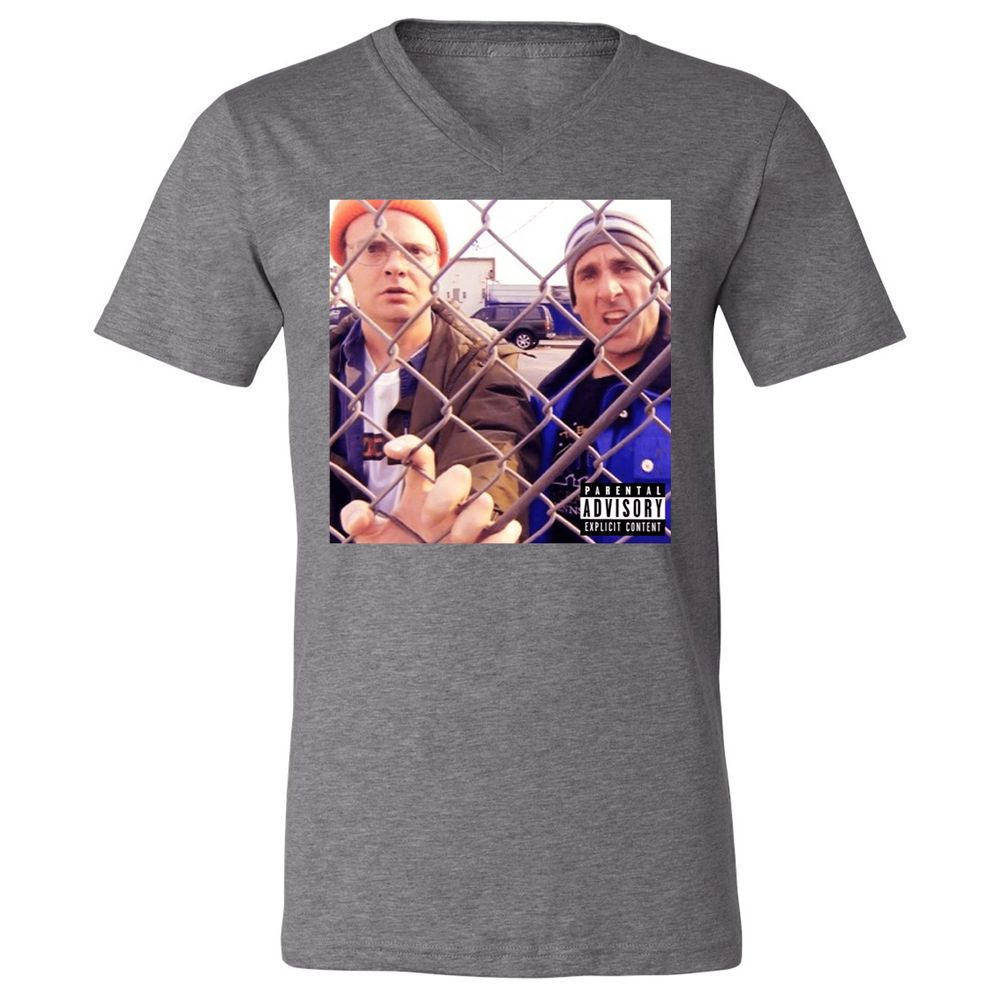 Unisex V-Neck T-Shirt - VU6J4PCP - Deep Heather - 13