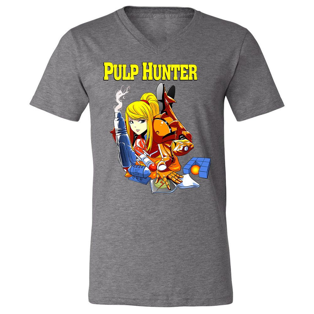 Unisex V-Neck T-Shirt - 8VS5FYD5 - Deep Heather - 13