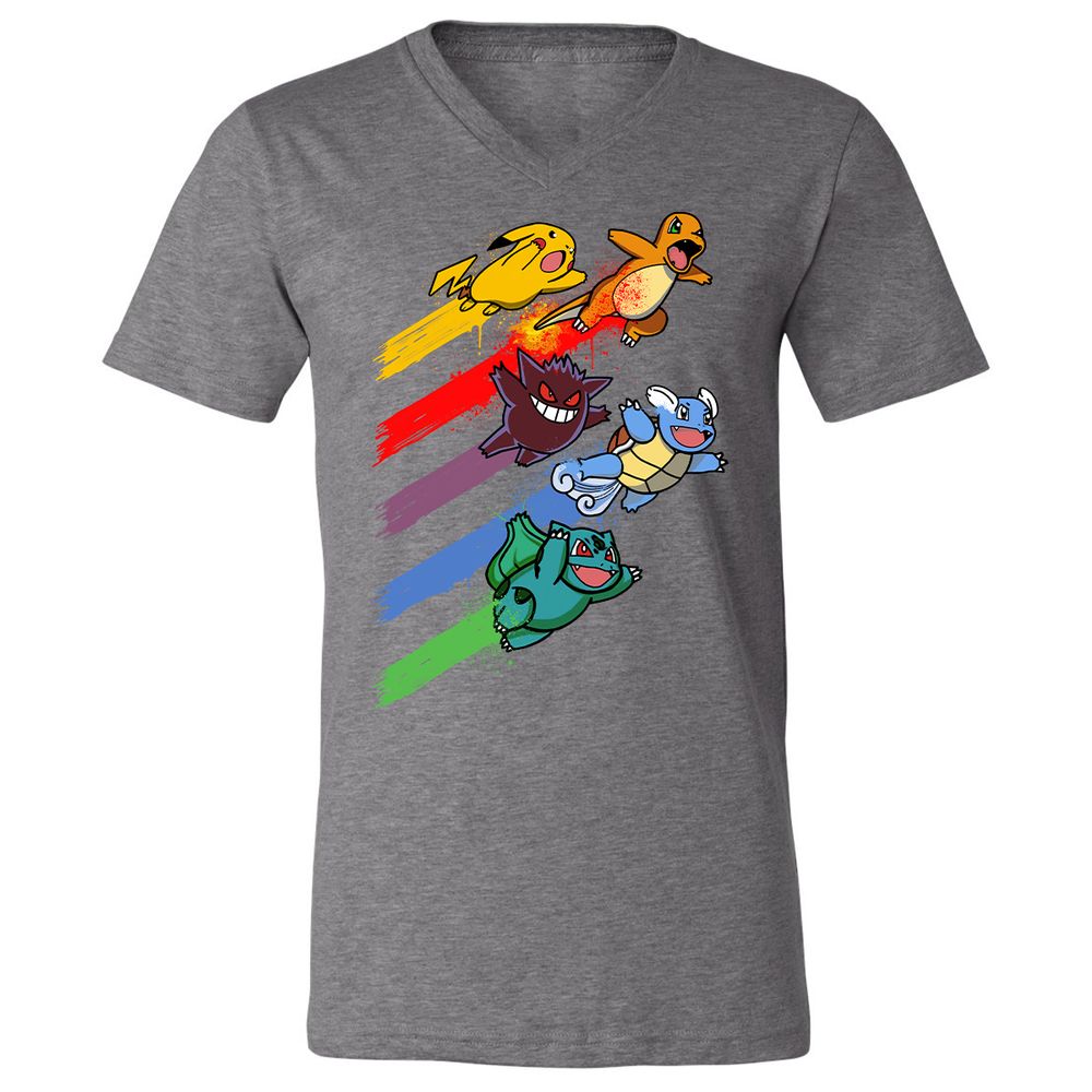 Unisex V-Neck T-Shirt - AX36VT72 - Deep Heather - 13