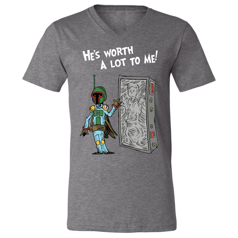 Unisex V-Neck T-Shirt - CXGAYZ3W - Deep Heather - 13