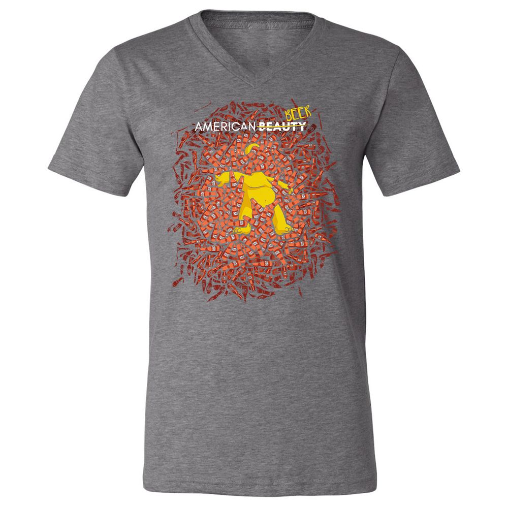 Unisex V-Neck T-Shirt - K9KWGCDF - Deep Heather - 13