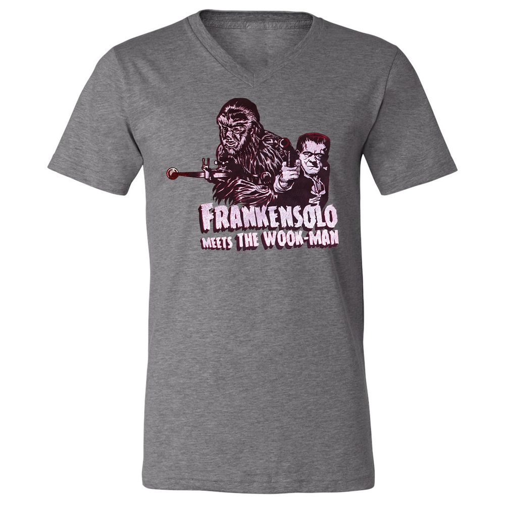 Unisex V-Neck T-Shirt - KPLYBXQH - Deep Heather - 13