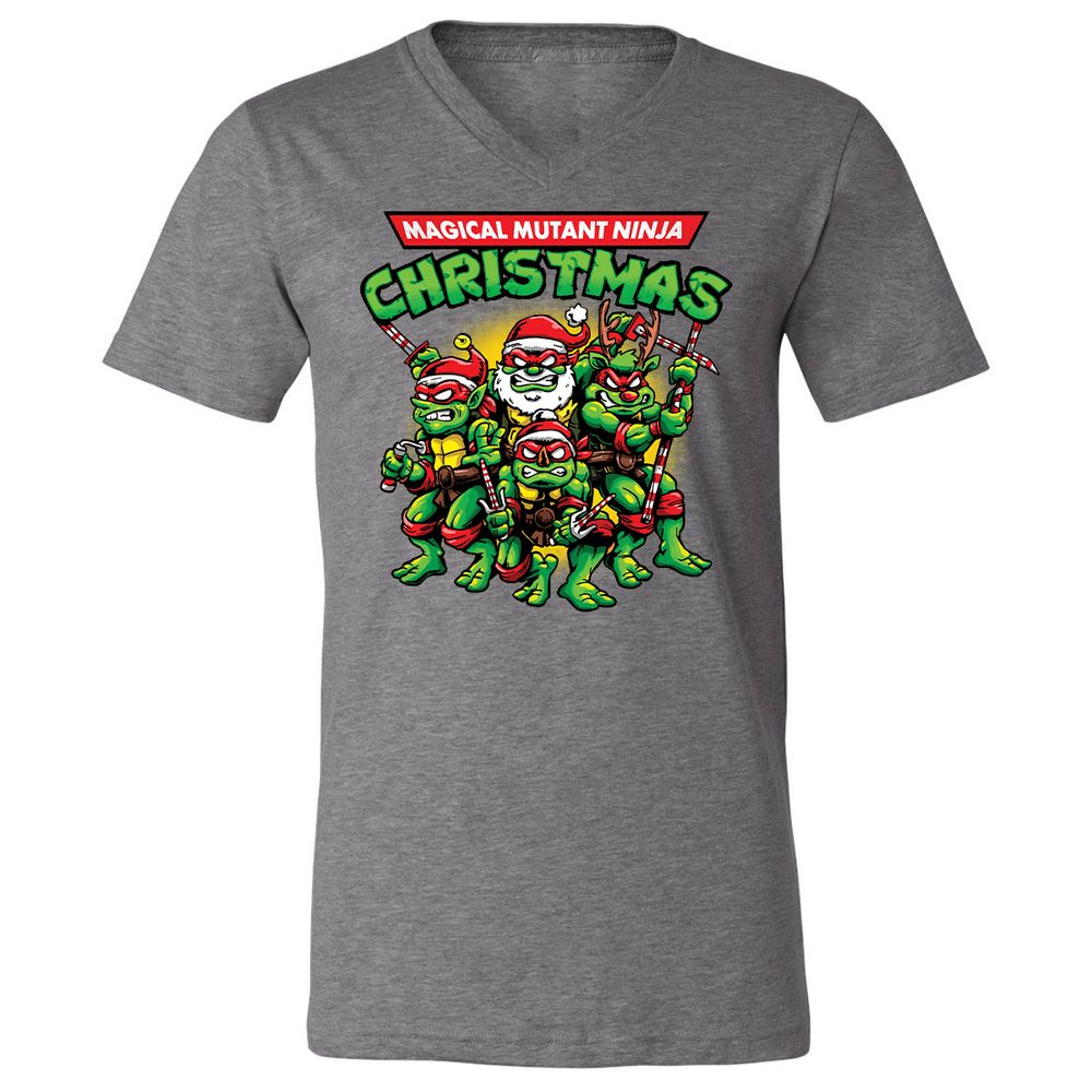 Unisex V-Neck T-Shirt - RLTAGR8X - Deep Heather - 13