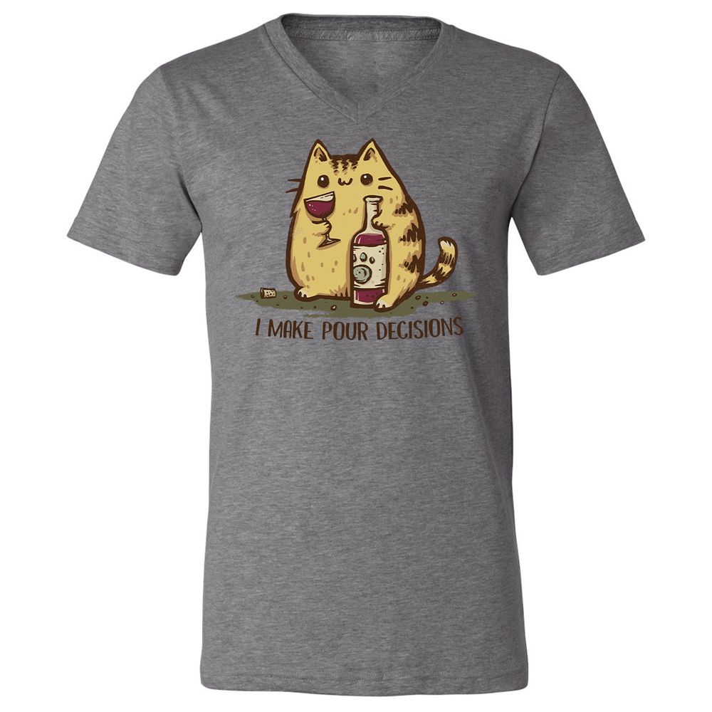 Unisex V-Neck T-Shirt - VJA8V4SL - Deep Heather - 13