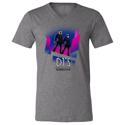 Unisex V-Neck T-Shirt - 4XWQ2HG3 - Deep Heather - 13