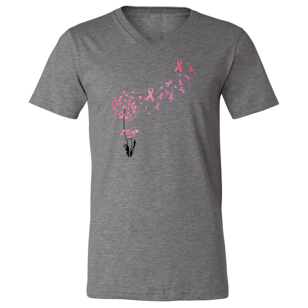 Unisex V-Neck T-Shirt - 7TV9PNH8 - Deep Heather - 13