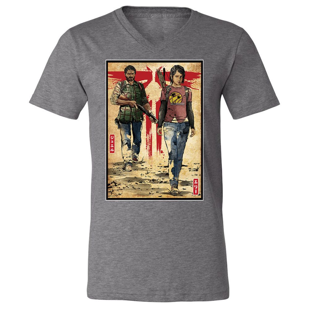 Unisex V-Neck T-Shirt - 2T2MF5JG - Deep Heather - 13