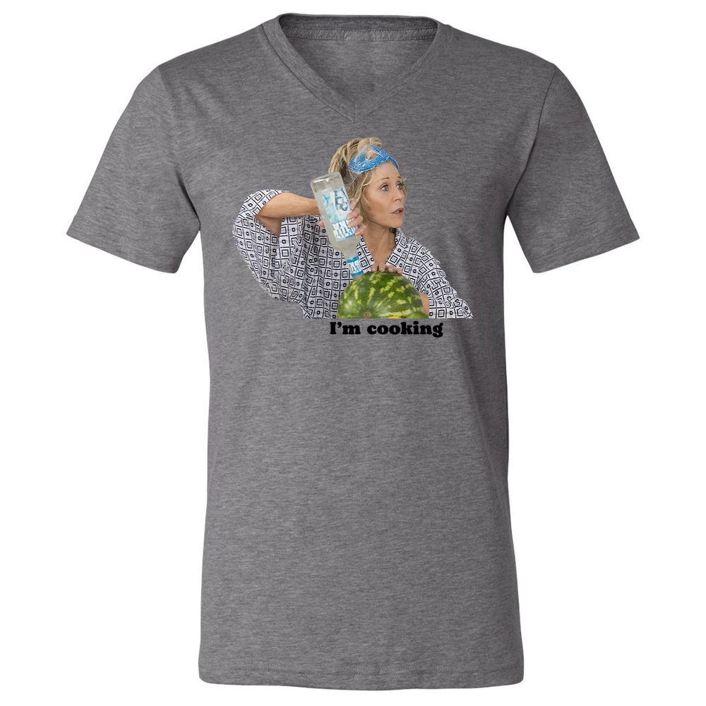 Unisex V-Neck T-Shirt - P65TWLFJ - Deep Heather - 13