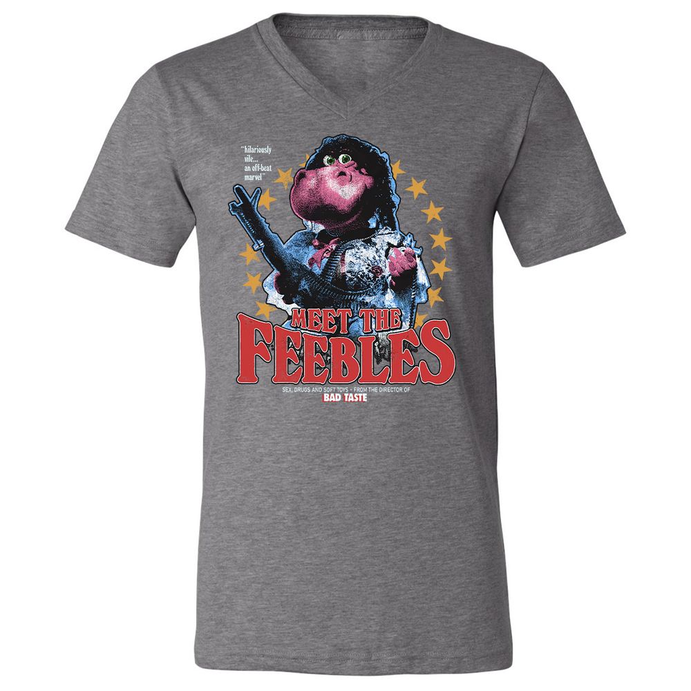 Unisex V-Neck T-Shirt - FVD1AQVM - Deep Heather - 13