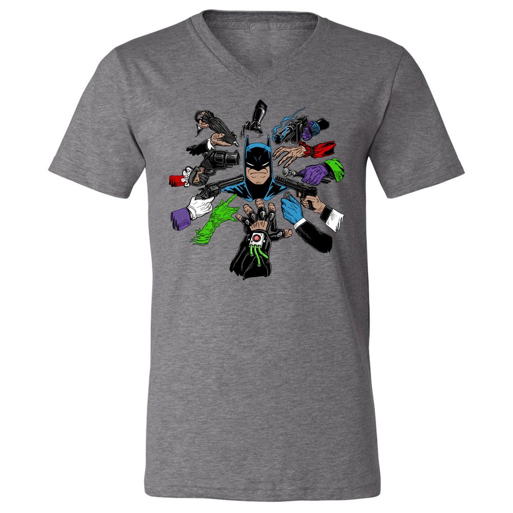 Unisex V-Neck T-Shirt - 4Z935L5T - Deep Heather - 13