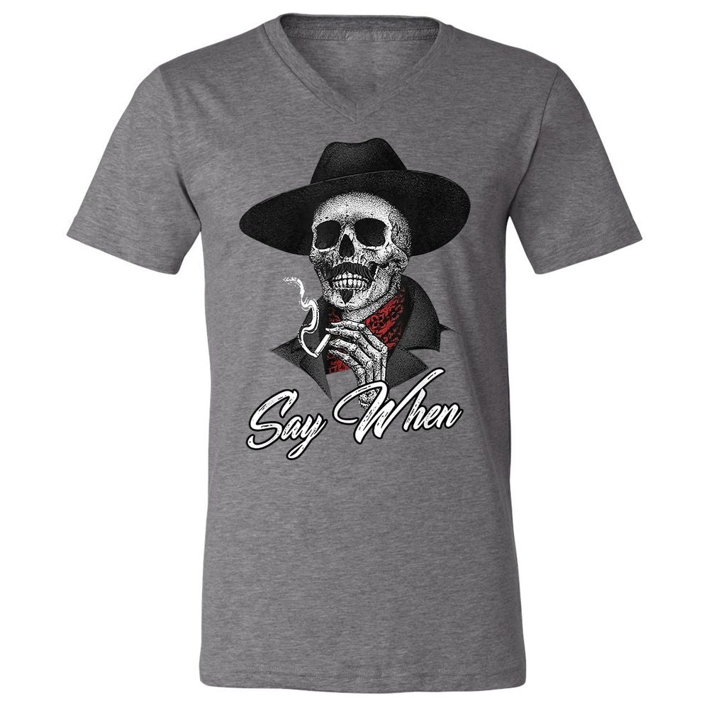 Unisex V-Neck T-Shirt - 5ZPEVTYX - Deep Heather - 13