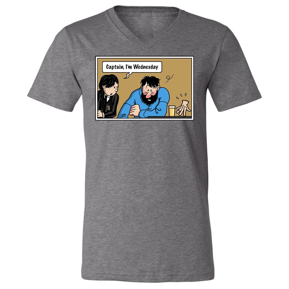 Unisex V-Neck T-Shirt - DZA3HNJV - Deep Heather - 13