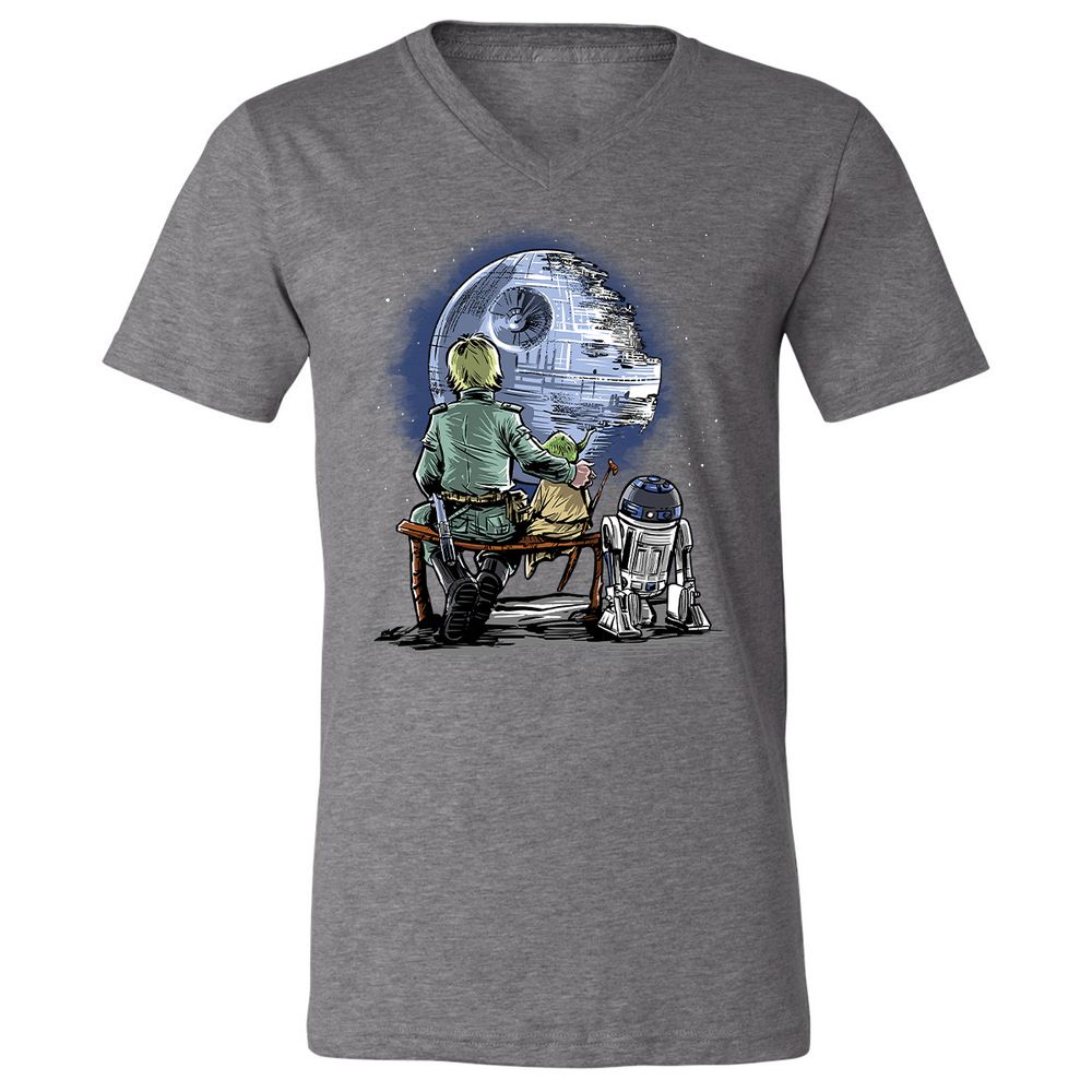 Unisex V-Neck T-Shirt - 45TLWXRT - Deep Heather - 13