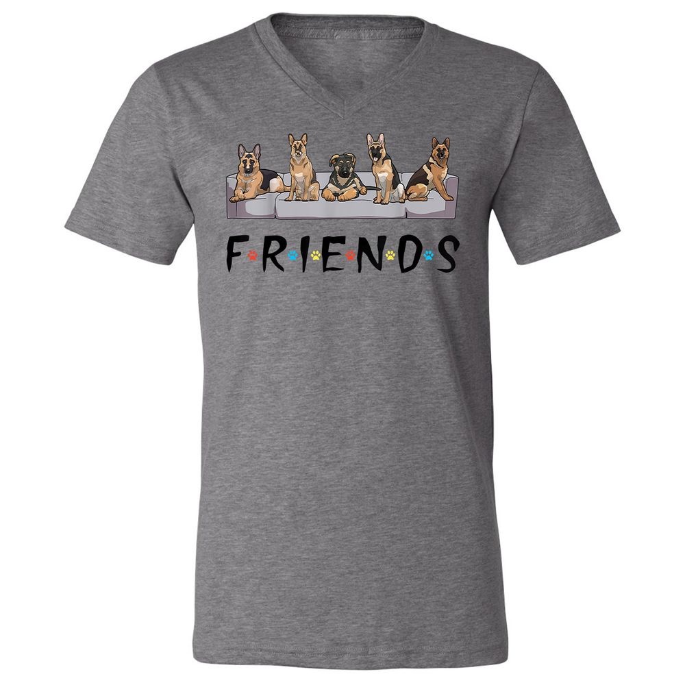 Unisex V-Neck T-Shirt - GMM3Y695 - Deep Heather - 13