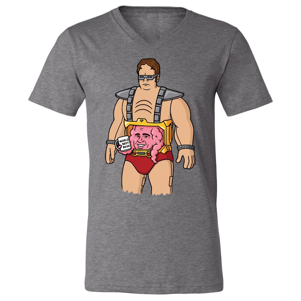 Unisex V-Neck T-Shirt - EZBMDCSV - Deep Heather - 13