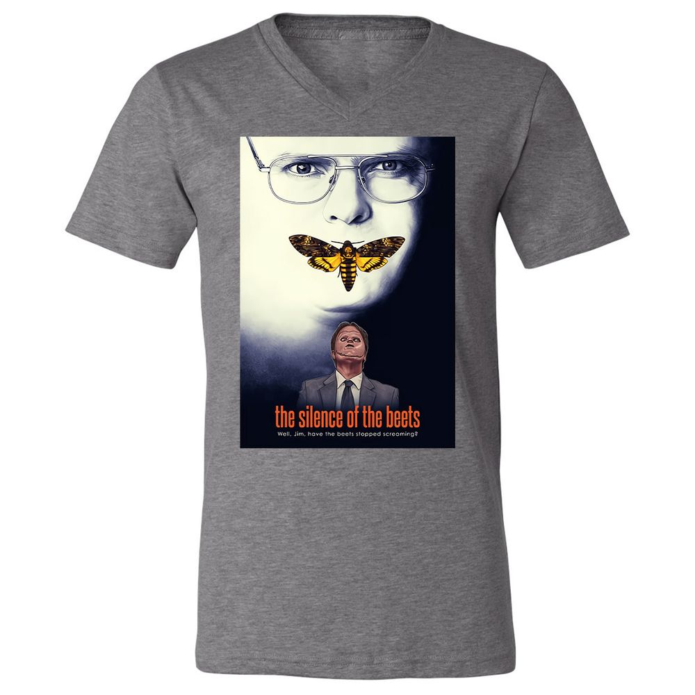 Unisex V-Neck T-Shirt - GX6E1ETV - Deep Heather - 13