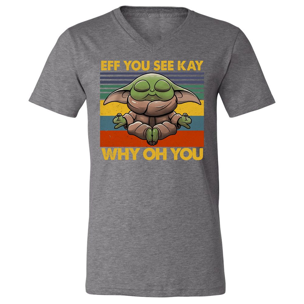 Unisex V-Neck T-Shirt - 81G14EFU - Deep Heather - 13