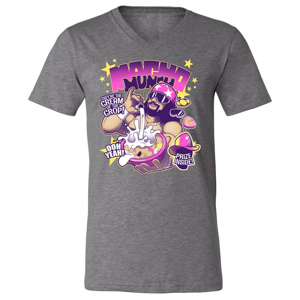 Unisex V-Neck T-Shirt - QRV9Y862 - Deep Heather - 13