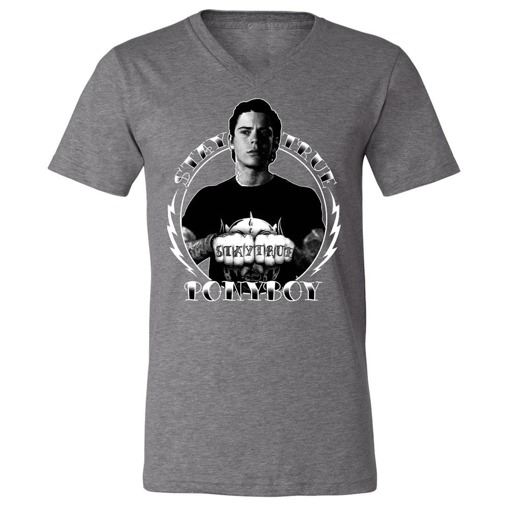 Unisex V-Neck T-Shirt - VDPX45DT - Deep Heather - 13