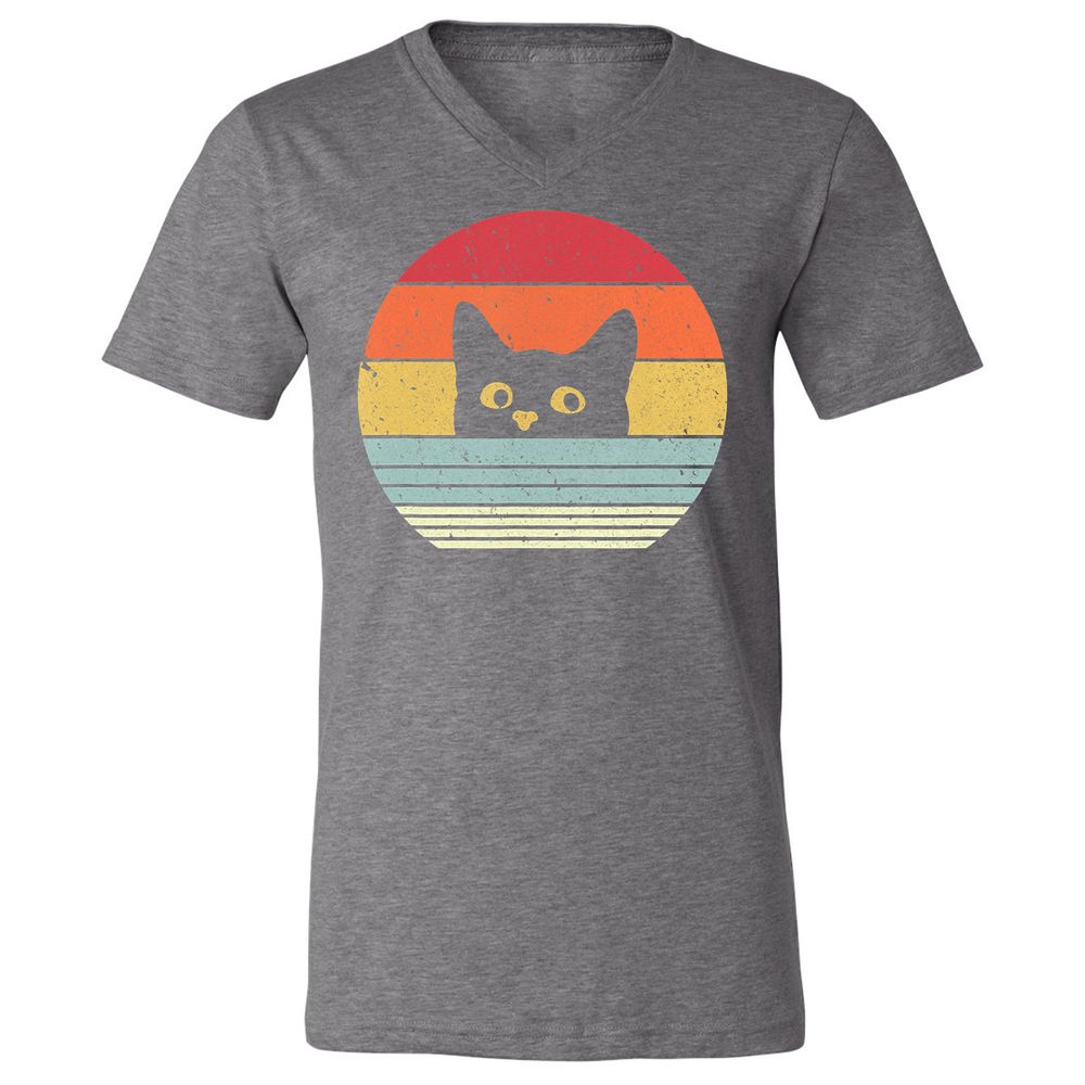 Unisex V-Neck T-Shirt - 28C9JHL5 - Deep Heather - 13