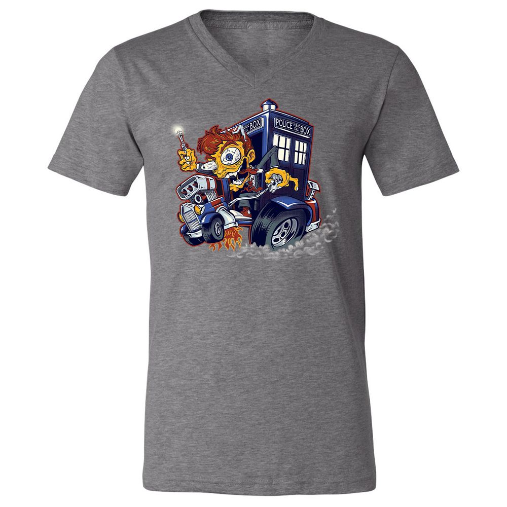 Unisex V-Neck T-Shirt - GPH5B3H6 - Deep Heather - 13