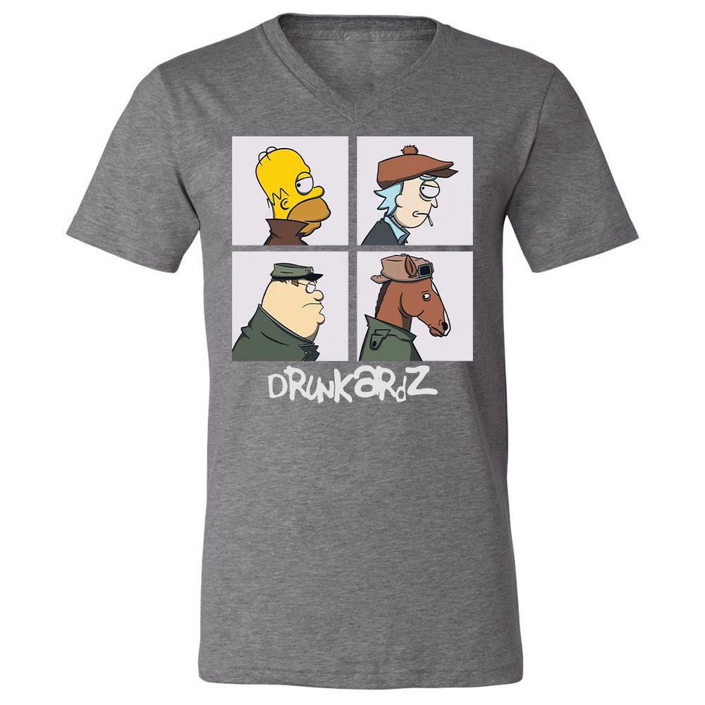 Unisex V-Neck T-Shirt - 99QQZYV4 - Deep Heather - 13