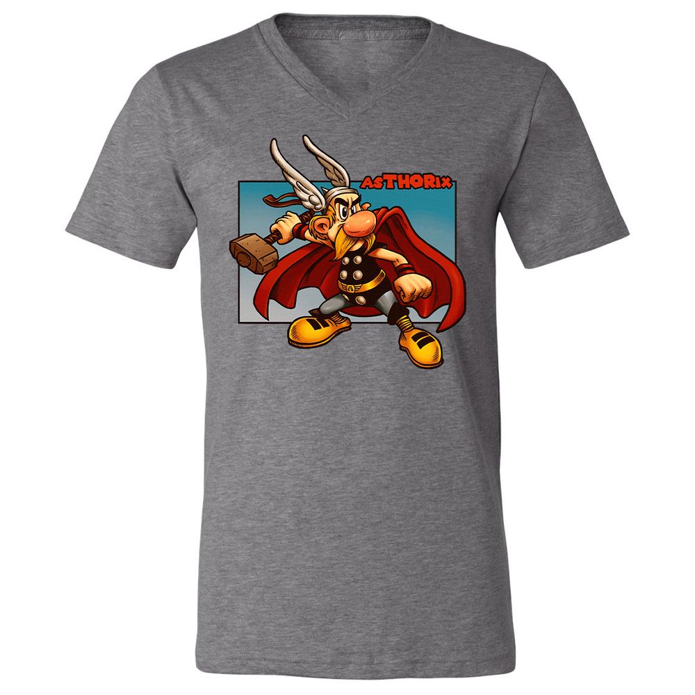 Unisex V-Neck T-Shirt - CK4KJGUY - Deep Heather - 13