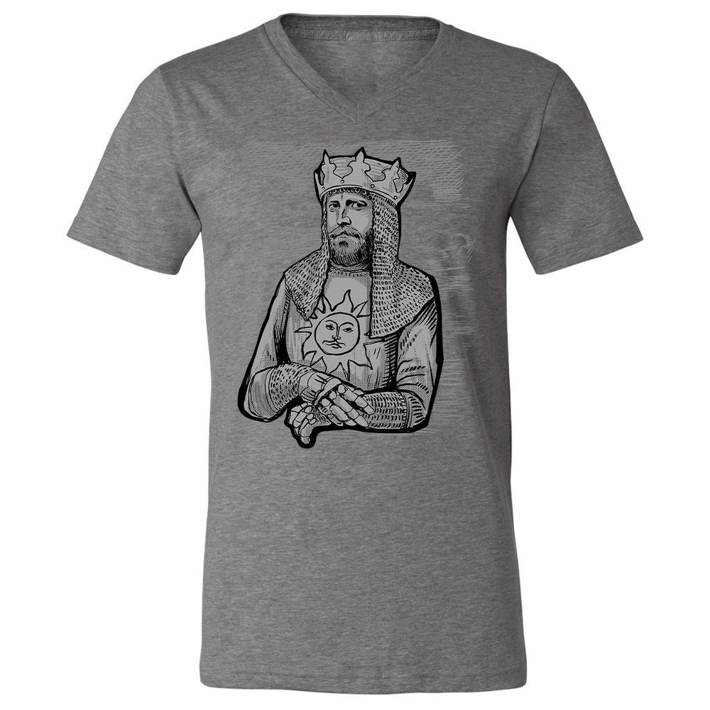 Unisex V-Neck T-Shirt - J46FX5JT - Deep Heather - 13