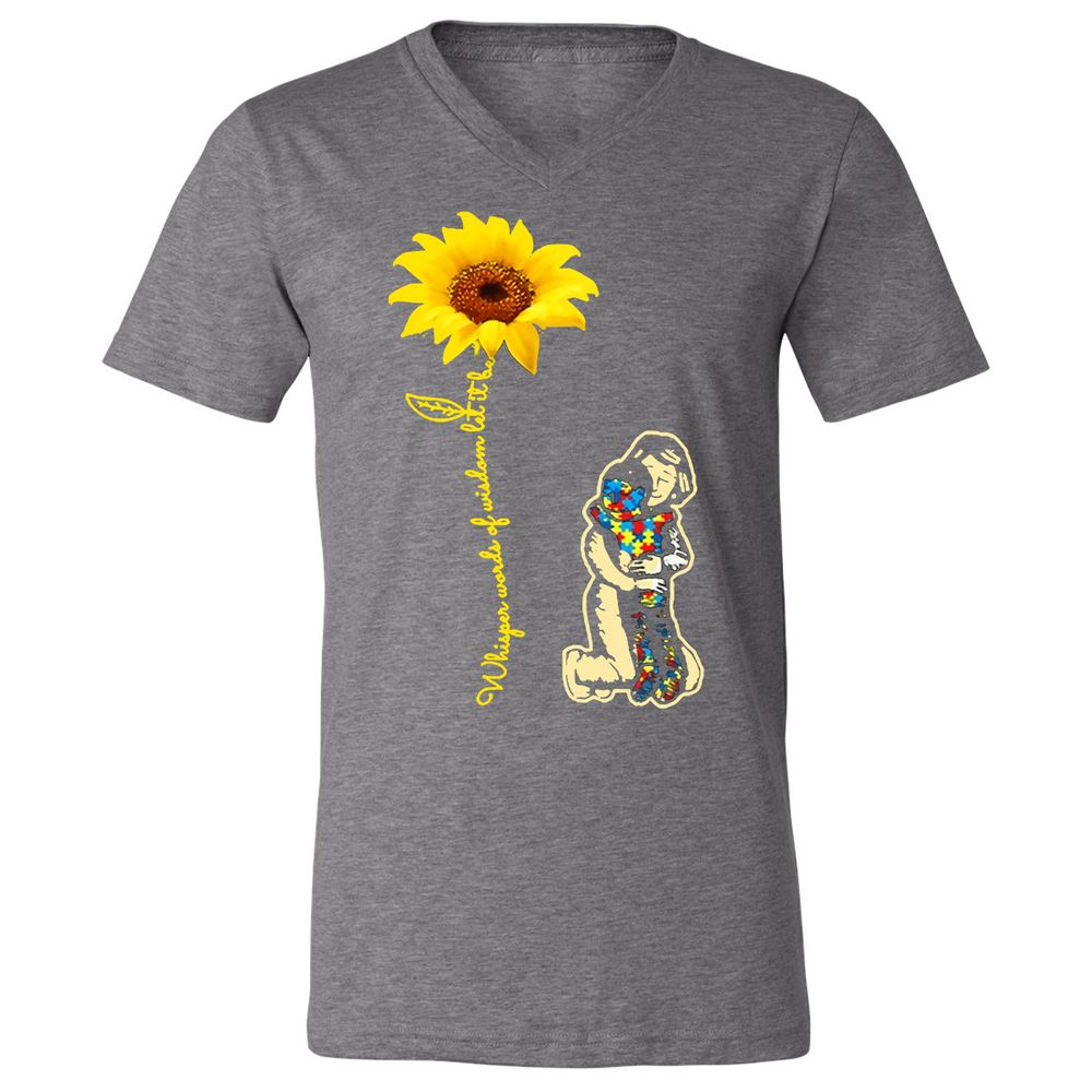 Unisex V-Neck T-Shirt - 4SWCKU3W - Deep Heather - 13