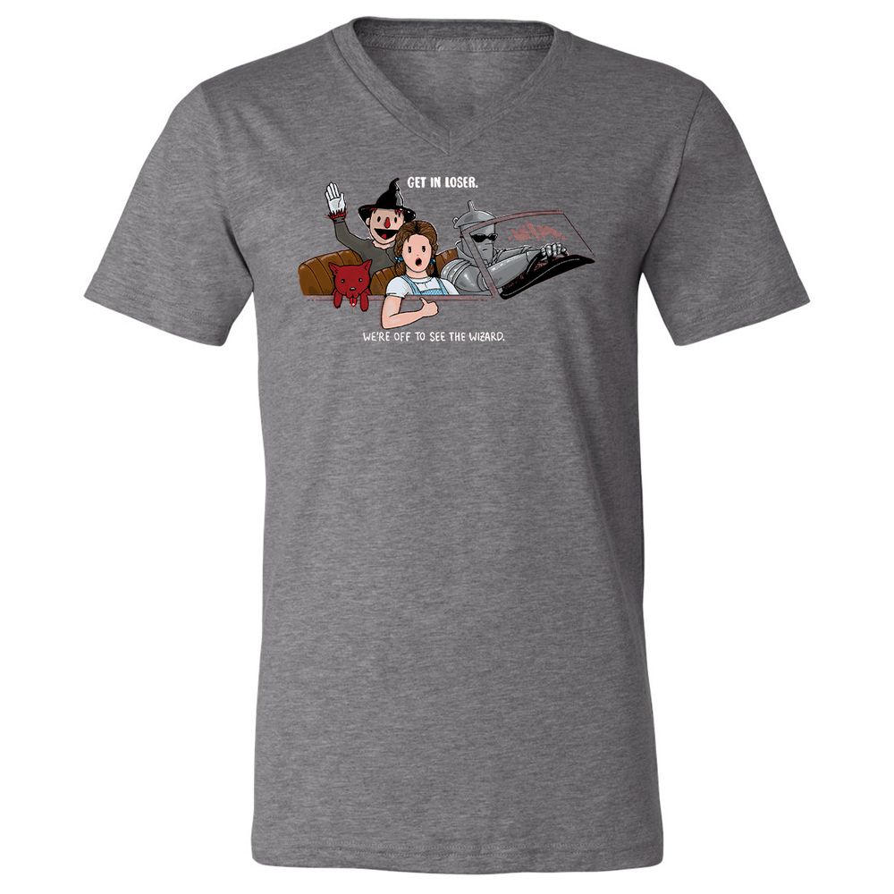 Unisex V-Neck T-Shirt - P6NACQG3 - Deep Heather - 13