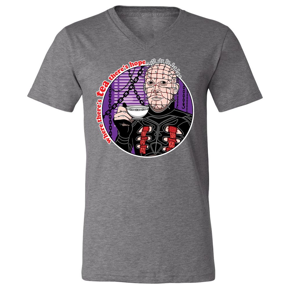 Unisex V-Neck T-Shirt - XD9D9L34 - Deep Heather - 13